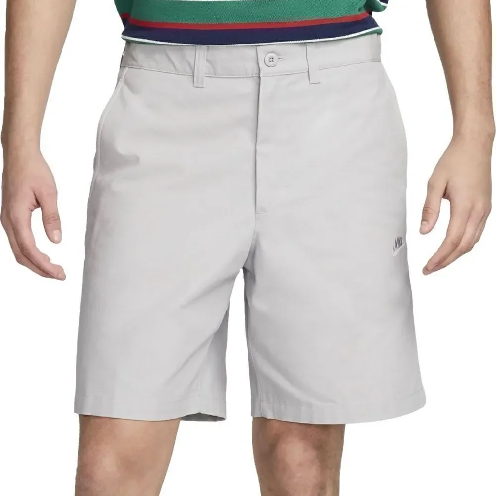 Nike Club Chinos Grey Shorts Cotton Standard Fit